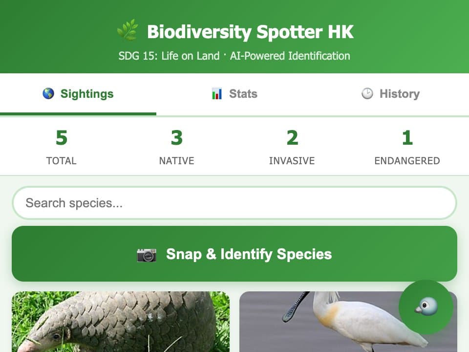 Biodiversity Spotter HK